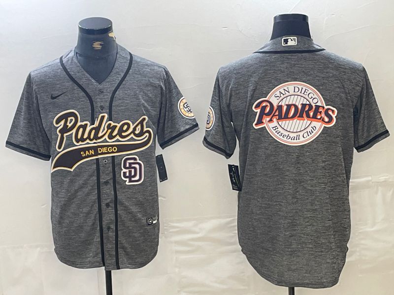 Men San Diego Padres Blank Grey Jointly 2024 Nike MLB Jersey style 4->->MLB Jersey